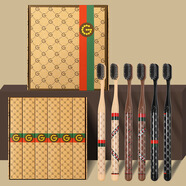 朦朧美【6支禮盒裝牙刷】輕奢細絲軟毛成人寬頭刷家用情侶學(xué)生牙刷黑白 【6支禮盒裝】M105系列 6支 軟毛牙刷