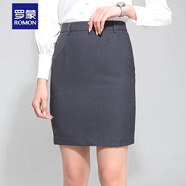 羅蒙 西裝女職業(yè)半身裙夏季新款包臀裙短裙黑色工裝裙韓版顯瘦裙子 灰色 厚款 秋冬 L