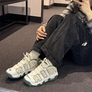 耐克（NIKE）Air More Uptempo皮蓬 黑白棕熊貓女子復(fù)古運(yùn)動(dòng)休閑實(shí)戰(zhàn)籃球鞋 FQ1938-100白綠 39