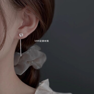 BJYLS999足銀玫瑰花耳釘女養(yǎng)耳洞純銀耳線耳環(huán)不易過敏免摘耳飾禮物女 999足銀玫瑰花銀色（耳線款）