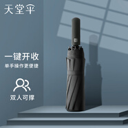 天堂傘強(qiáng)效拒水雨傘防風(fēng)加固十骨大傘三折便攜商務(wù)雨傘男女士 烏木黑-10骨自動(dòng)款