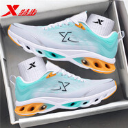 特步（XTEP）男鞋夏季減震旋跑步鞋2025新款輕便百搭休閑鞋運(yùn)動(dòng)鞋子男透氣網(wǎng)鞋 (網(wǎng)面透氣)白綠 41