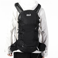 狼爪（Jack Wolfskin）雙肩包男包女包秋冬戶(hù)外舒適野營(yíng)登山徒步24L背包2009552 2009552-6000/黑色 24L/55x27x27cm