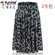 啄木鳥(niǎo)2024時(shí)尚媽m媽半身裙夏季冰絲裙中年老年時(shí)尚百搭短裙子女式百褶 2號 M 均碼 建議90-170斤