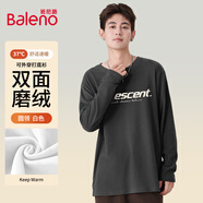 班尼路（Baleno）加絨長(cháng)袖T恤男冬季寬松百搭保暖男士打底衫休閑圓領(lǐng)內搭男款上衣