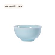 龍泉青瓷米飯碗陶瓷新款創(chuàng)意中式餐具家用加厚吃飯碗大號面湯碗喝粥碗小碗 4.5英寸粉青碗