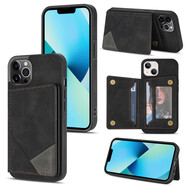 尚天蘋果13ProMax翻蓋手機殼帶卡槽支架適用iPhone1211X雙卡XR卡包 大氣黑雙卡槽+支架 iPhone6sPlus