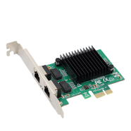 英特爾（Intel）臺式機電腦網(wǎng)卡PCI-E千兆網(wǎng)卡臺式RTL8111E/F獨立網(wǎng)卡有線網(wǎng)卡 + I82571-雙口千兆