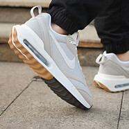 耐克（NIKE）男鞋冬季新款男士運(yùn)動(dòng)休閑鞋子AIR MAX氣墊鞋緩震透氣跑步鞋子男 灰白色 /后掌氣墊 41