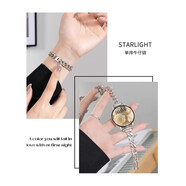 酷斯基適用華為gt4表帶新款gt3智能手表watch4pro金屬3pro手表帶gt2女款gt1感watchgt4男數碼非凡小蠻腰 星光色系列-細款鏈條 適用：小米color/color2