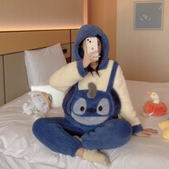 沐依琳天線寶寶睡衣套裝女秋冬季長袖加厚加絨可外穿家居服秋冬款 史迪奇套裝(加厚款) M L(156-165c)