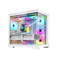 航嘉（Huntkey）S980Evo龍卷風(fēng)戰神白色全景海景房機箱（卡扣快拆/360水冷/10風(fēng)扇位/ATX/易拆頂蓋/Type-C接口）