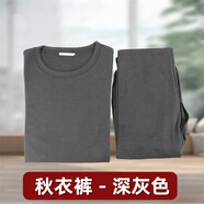 三零一三際華新式秋衣秋褲男套裝 保暖內(nèi)衣男 加厚防寒保暖圓領(lǐng)莫代爾棉秋衣褲 灰色秋衣褲（建議拍大一碼） 175/92-96