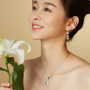 俏物俏女（in lay）水晶耳環(huán)生日禮物奧地利人工水晶耳飾氣質(zhì)輕奢小眾顯臉瘦百搭簡(jiǎn)約 暖心禮盒（耳環(huán)+項(xiàng)鏈）