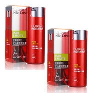歐萊雅（LOREAL）男士火山巖清痘平衡露控油清潔補水保濕去角質痘印祛痘搽臉面霜男 火山巖清痘平衡露2瓶裝共100ml