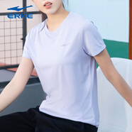 鴻星爾克短袖T恤女2025秋季新款透氣休閑針織衫官方旗艦百搭時(shí)尚運(yùn)動(dòng)上衣 如夢(mèng)紫 XL