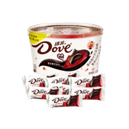 德芙（Dove）香浓黑巧克力分享碗装252g休闲小零食糖果礼物