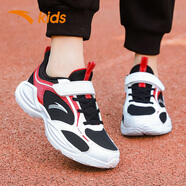安踏（ANTA）兒童運動(dòng)鞋秋季官方旗艦白色小白鞋網(wǎng)鞋透氣2025新款6-16歲跑步鞋 黑/安踏白/經(jīng)典紅 40