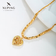 旭平首飾胖東來品質(zhì)首飾網(wǎng)紅心形吊墜水波鏈項(xiàng)飾 復(fù)古氣質(zhì)精美設(shè)計(jì)感愛心 C款