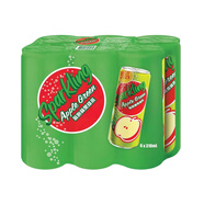 維他香港版維他氣泡檸檬茶310mL*6罐茶飲料進(jìn)口網(wǎng)紅飲品碳酸飲料品 氣泡蘋果綠茶310mL*6罐