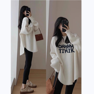 妃麗慕尚德絨加厚打底衫女中長(cháng)款搭配鯊魚(yú)褲秋冬季內搭白色長(cháng)袖t恤上衣潮 【德絨加厚】573-253白色 L 建議120斤以?xún)?
                                         title=