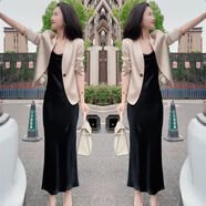 FDPV高端大氣上檔次品牌女裝外套爆·款時(shí)尚西服套裝裙女2024夏季新款 套裝【外套+吊帶裙】質(zhì)量 3XL 建議140-155斤