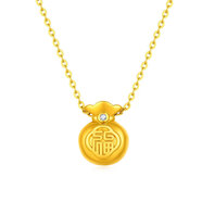 佐卡伊四葉草項鏈女款黃金轉(zhuǎn)運珠吊墜送女友老婆生日禮物