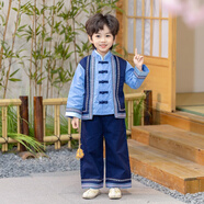 洽函壯族服裝兒童女廣西三月三男女童少數民族服飾幼兒學(xué)生班服演出服 男童 120