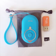 多功能便捷藍牙音響立體聲超小手機插卡收音戶(hù)外運動(dòng)大音量小音箱 藍色機+8G內存卡+讀卡器+防水袋