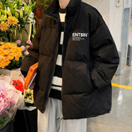 Shelley Jones美式復古棉服男女秋冬季新款情侶外套痞帥高級感棉衣襖子高街潮牌 MY62039 黑色 XL [建議125-145斤]