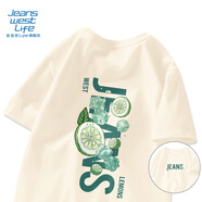 JEANSWEST LIFE真維斯多巴胺短袖男t恤夏季潮牌寬松純棉體恤男女半袖寬松上衣