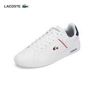 LACOSTE法國鱷魚男鞋百搭舒適休閑小白鞋休閑運動鞋|45SMA0117 407/白色/藏青色/紅色 8 /42