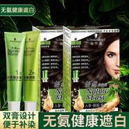 施華蔻（Schwarzkopf）怡然滋養(yǎng)染發(fā)劑人參膠原精華滋養(yǎng)草本遮蓋白發(fā)無氨染發(fā)膏多次補(bǔ)染 【2盒裝】4.0自然棕色