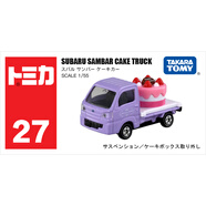 多美卡TOMY合金小汽車(chē)模型兒童玩具紅白盒27號(hào)斯巴魯?shù)案膺\(yùn)輸車(chē)228431