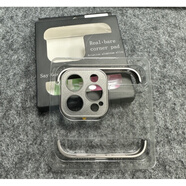 HUARAN適用于iphone14/15promax手機殼蘋(píng)果13金屬四角墊裸機角墊貼12防摔時(shí)尚鋁合金鏡頭無(wú)邊框保護殼 金屬真無(wú)邊殼【鈦灰色】 蘋(píng)果15Promax