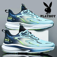 花花公子男鞋秋季2025新款網(wǎng)面運動(dòng)跑鞋青少年軟底休閑輕便老爹鞋子男 深蘭月 44