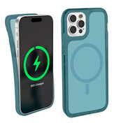 iHome超薄后蓋手機殼適用于 iPhone 15 Pro,深藍色