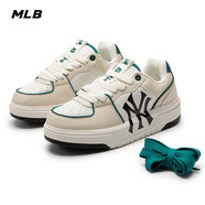 MLB男學長鞋 運動鞋男鞋子增高休閑鞋女情侶厚底板鞋四季款SXCLB3N 紐約洋基隊/深綠色 36.5