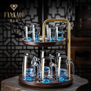 梵卡奇（FANKAQI）藍(lán)山白酒杯套裝家用水晶帶刻度分酒器小一口烈酒杯酒盅