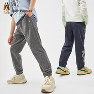 暇步士（Hush Puppies）童裝男童25春季新款兒童休閑長褲 墨松灰 110cm