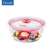 Ocean鷗欣原裝進(jìn)口玻璃碗微波爐碗沙拉碗飯碗泡面碗湯碗料理碗打蛋碗 中號碗+蓋子