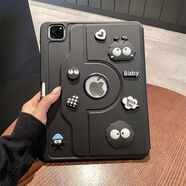 奈品蘋(píng)果平板保護套亞克力iPad10th10.9/2025(ipad A16)Air11 2024(M2)/Air11 2025(M3)防摔9.7寸10.2 亞克力黑煤球皮套 ipad air2  9.7英寸