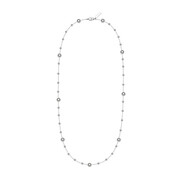 QUAMER金店款滿(mǎn)天星珍珠項鏈長(cháng)款毛衣鏈女小眾輕奢精致雙層疊戴多 短款-灰色滿(mǎn)天星珍珠項鏈(41+5cm