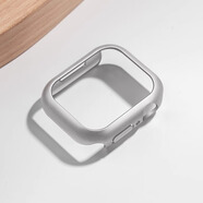 匠戴適用于S9保護殼蘋果iWatch8手表表殼透明ultra2邊框9鏤空半包硬殼防摔iphone保護套 銀色 S6/S5/S4/SE【44mm】