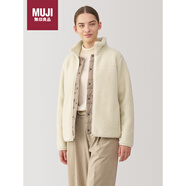 無印良品（MUJI）女式 長毛抓絨 夾克 女外套 象牙色 L 