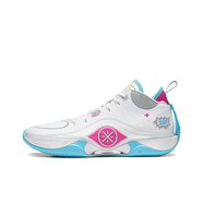 李寧（LI-NING）2023秋冬新款李寧韋德幻影5 低幫籃球鞋減震耐磨白紅 ABPT053-2 標(biāo)準(zhǔn)白/玫紅 ABPT053-2 41.5