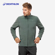 迪卡儂（DECATHLON）搖粒絨外套抓絨衣男保暖戶(hù)外運動(dòng)加厚秋絨衣沖鋒衣內膽 男款-全拉鏈-墨綠色 2XL