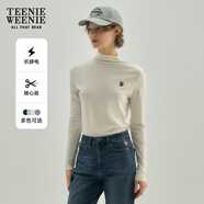 Teenie Weenie小熊秋冬隨心裁發(fā)熱肌底衣灰色T恤白色上衣打底衫女 象牙白 M (165)