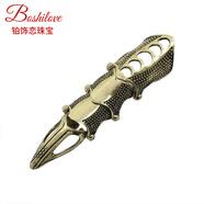 DL 1998胖東來品質(zhì)關(guān)節(jié)龍頭戒指歐美潮男長(zhǎng)款系列霸氣骷髏學(xué)生可彎曲金屬 古銅鷹爪關(guān)節(jié)戒指
