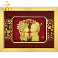 梵蒂威仕足金金箔新婚娃娃結(jié)婚禮物送新人新娘姐姐閨蜜高檔實用大氣擺件 喜結(jié)良緣大號32*25厘米